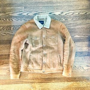 Suede and Shearling Trucker Jacket
